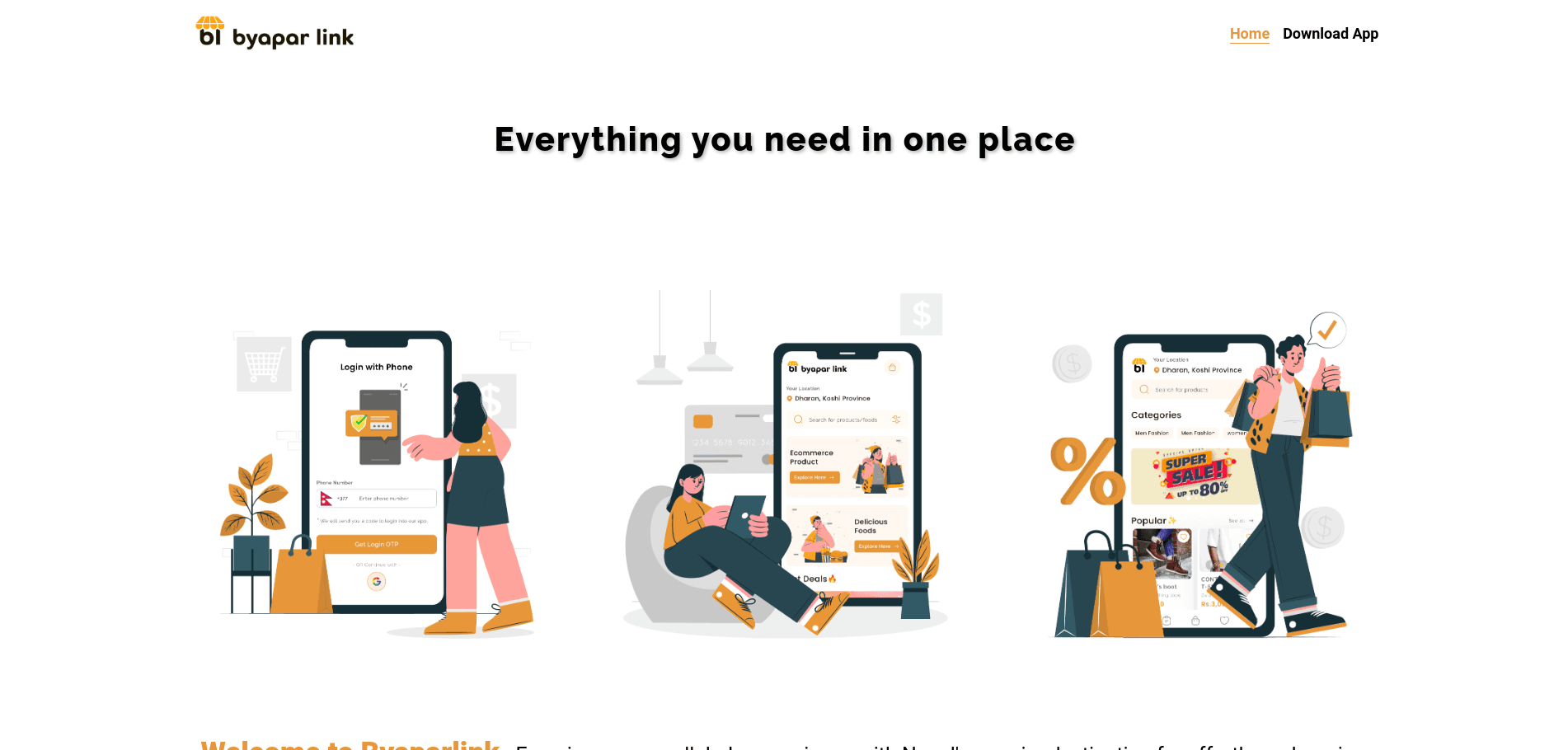 Byalarlink - landing page